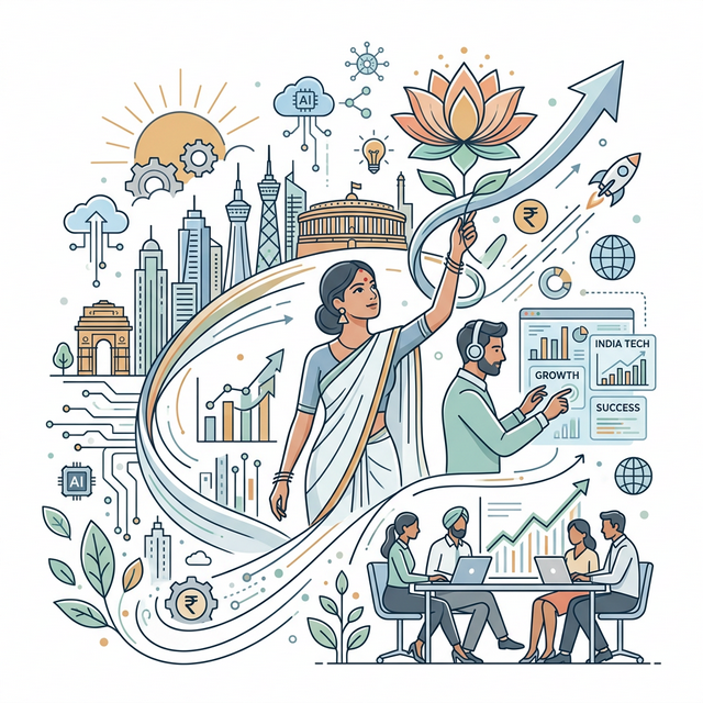 Clean Minimalist Indian Business Art